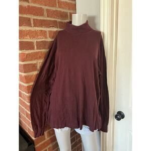 Woolrich Burgundy Turtleneck XXL Made in USA Cotton Outdoor Heritage TrueVintage